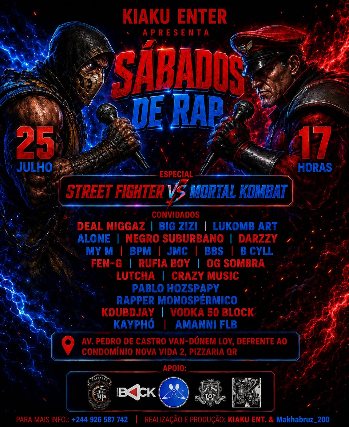 Sábados de Rap Especial Street Fighter vs Mortal Kombat